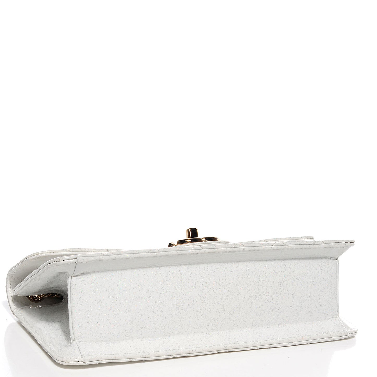 Patent Quilted Evening Star East West Flap White
