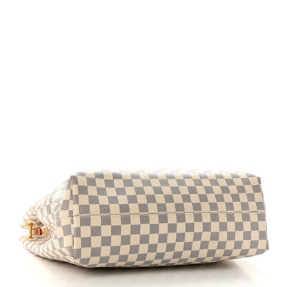Louis Vuitton Damier Azur Graceful MM Rose Ballerine 4 of 9