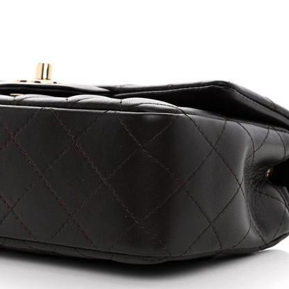 Chanel Lambskin Quilted Mini Rectangular Flap Dark Brown 11 of 11
