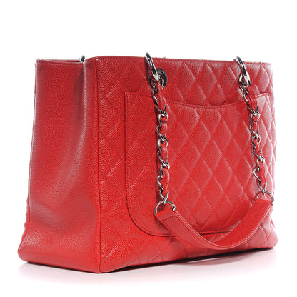 Chanel Caviar Grand Shopping Tote GST Red 3 of 8