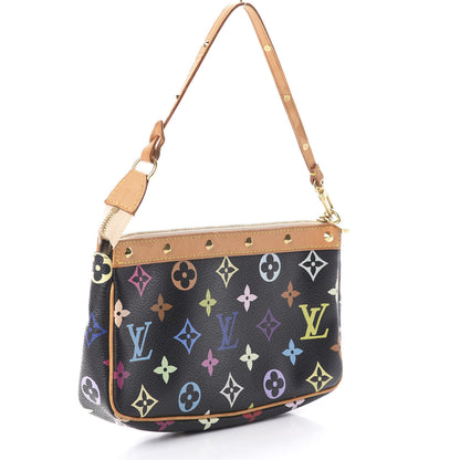 Louis Vuitton Monogram Multicolor Pochette Accessories Black 2 of 8