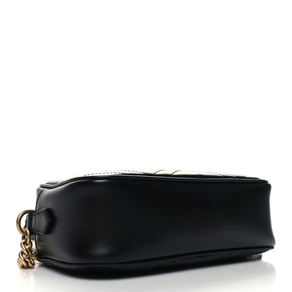 Gucci Calfskin Matelasse Small GG Marmont Chain Shoulder Bag Black 4 of 10