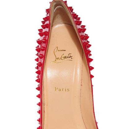 Christian Louboutin Patent Pigalle Spikes 120 Pumps Red 7 of 7