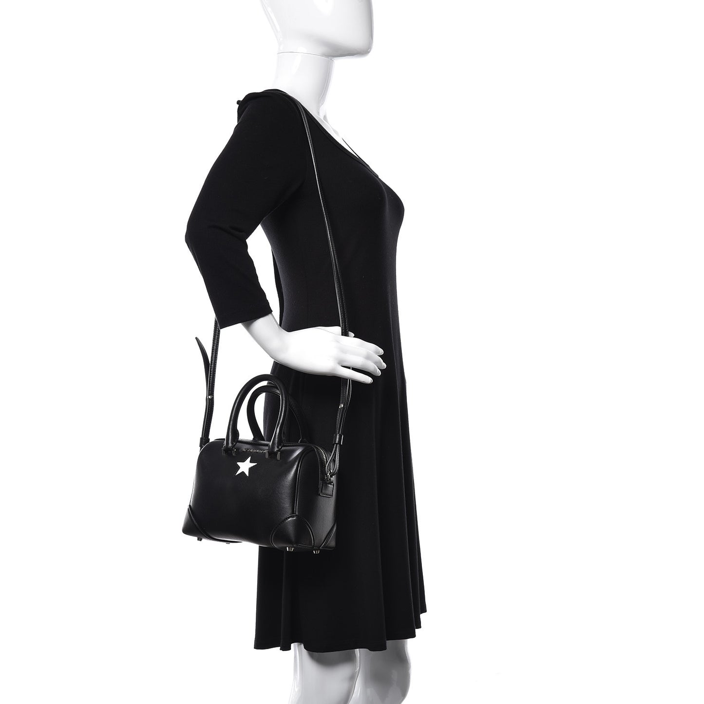 Calfskin Star Micro Lucrezia Black Silver