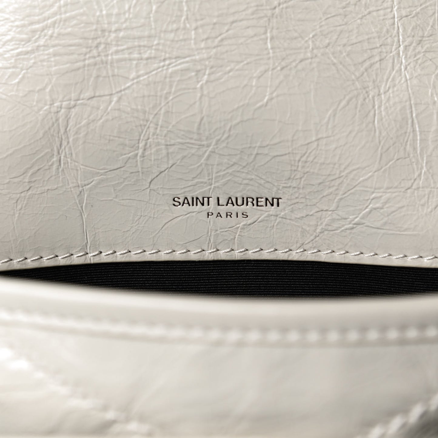 Crinkled Calfskin Matelasse Monogram Baby Niki Chain Satchel Crema Soft