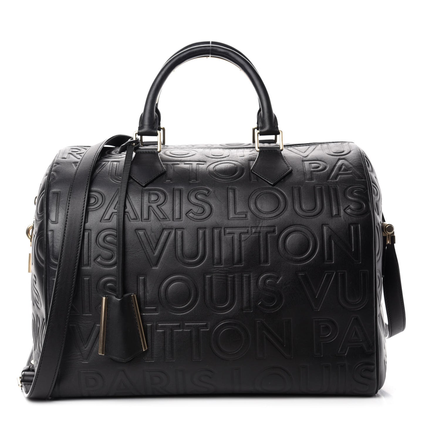 Calfskin Embossed Speedy Cube 30 Black