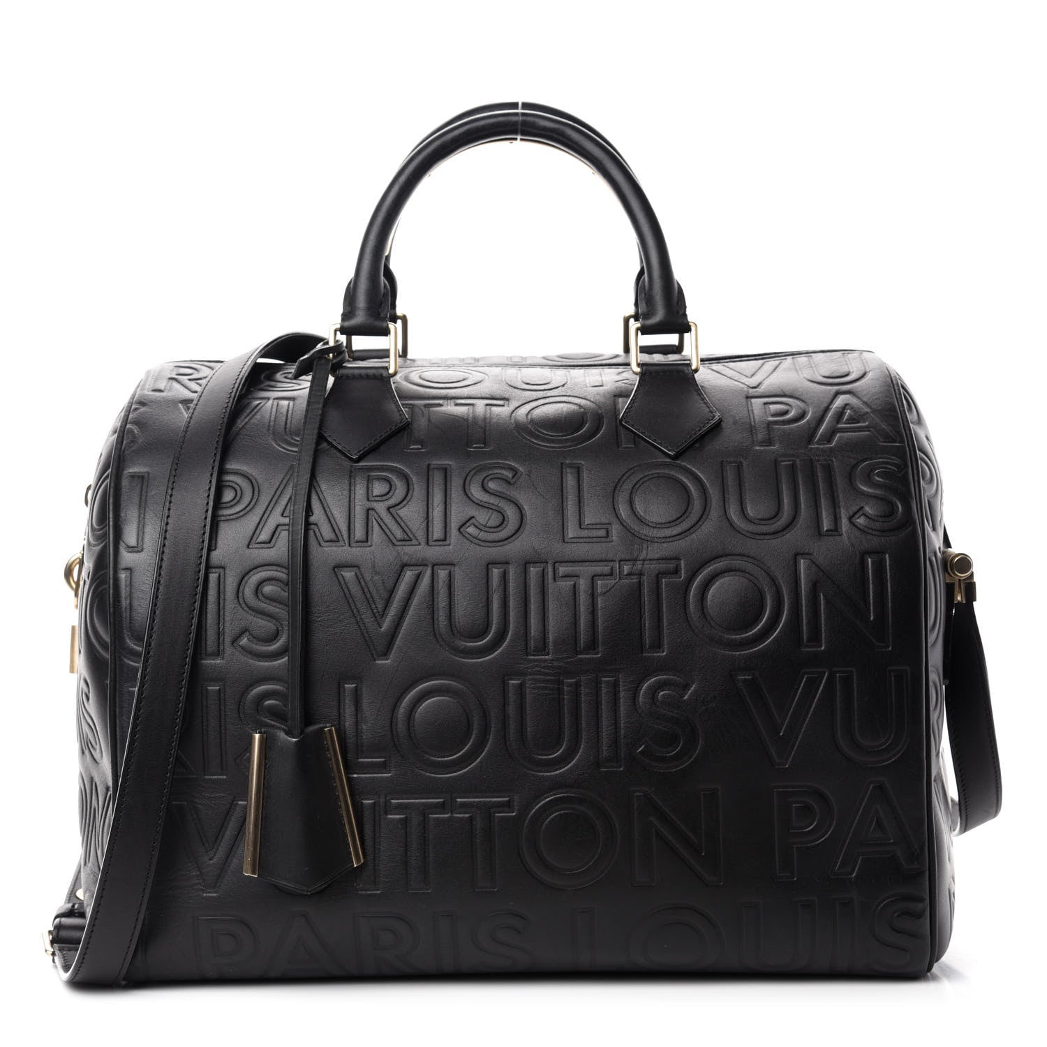 Louis Vuitton Calfskin Embossed Speedy Cube 30 Black 1 of 10