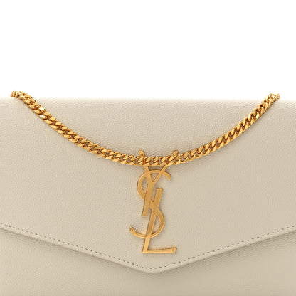 Saint Laurent Grain De Poudre Monogram Uptown Chain Wallet Crema Soft 9 of 12