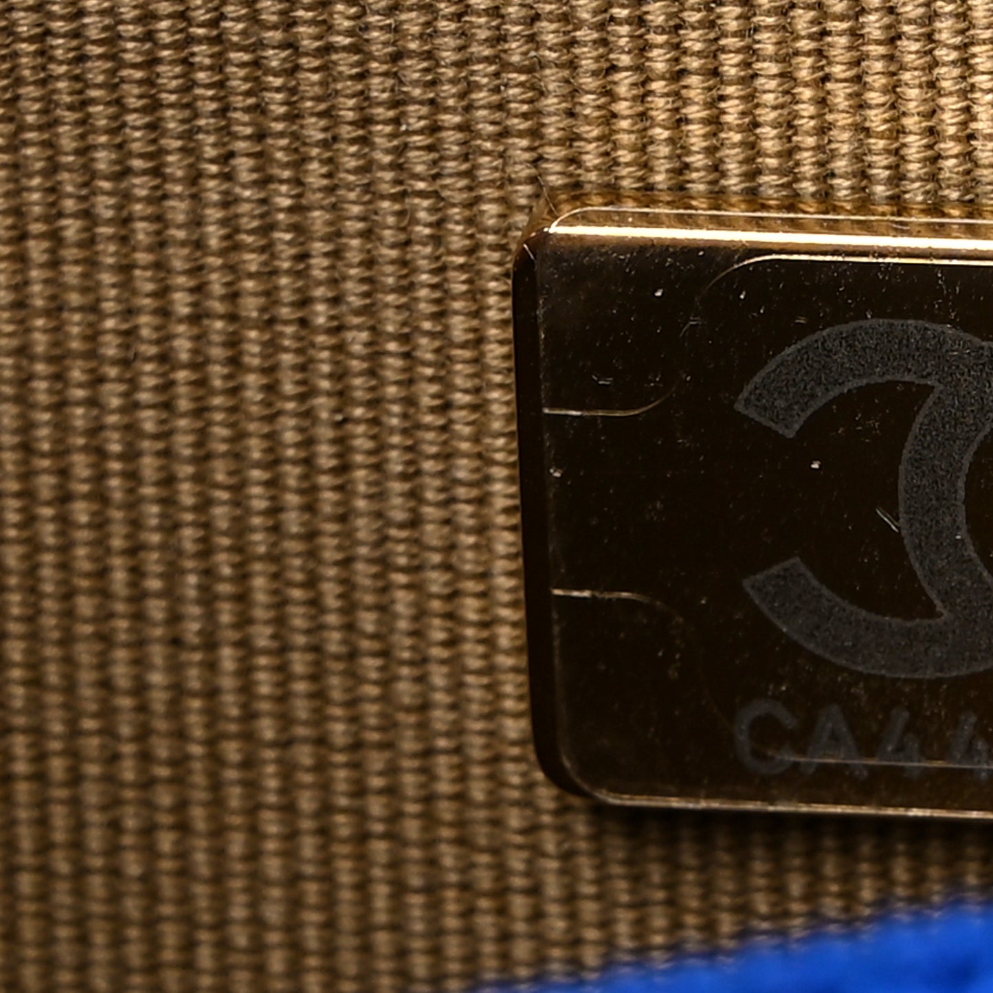 Lambskin Quilted CC Pearl Crush Wallet on Chain WOC Blue