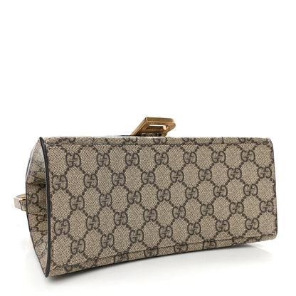 Balenciaga X GUCCI GG Supreme Monogram Small Hourglass Top Handle Bag Beige Ebony 5 of 13
