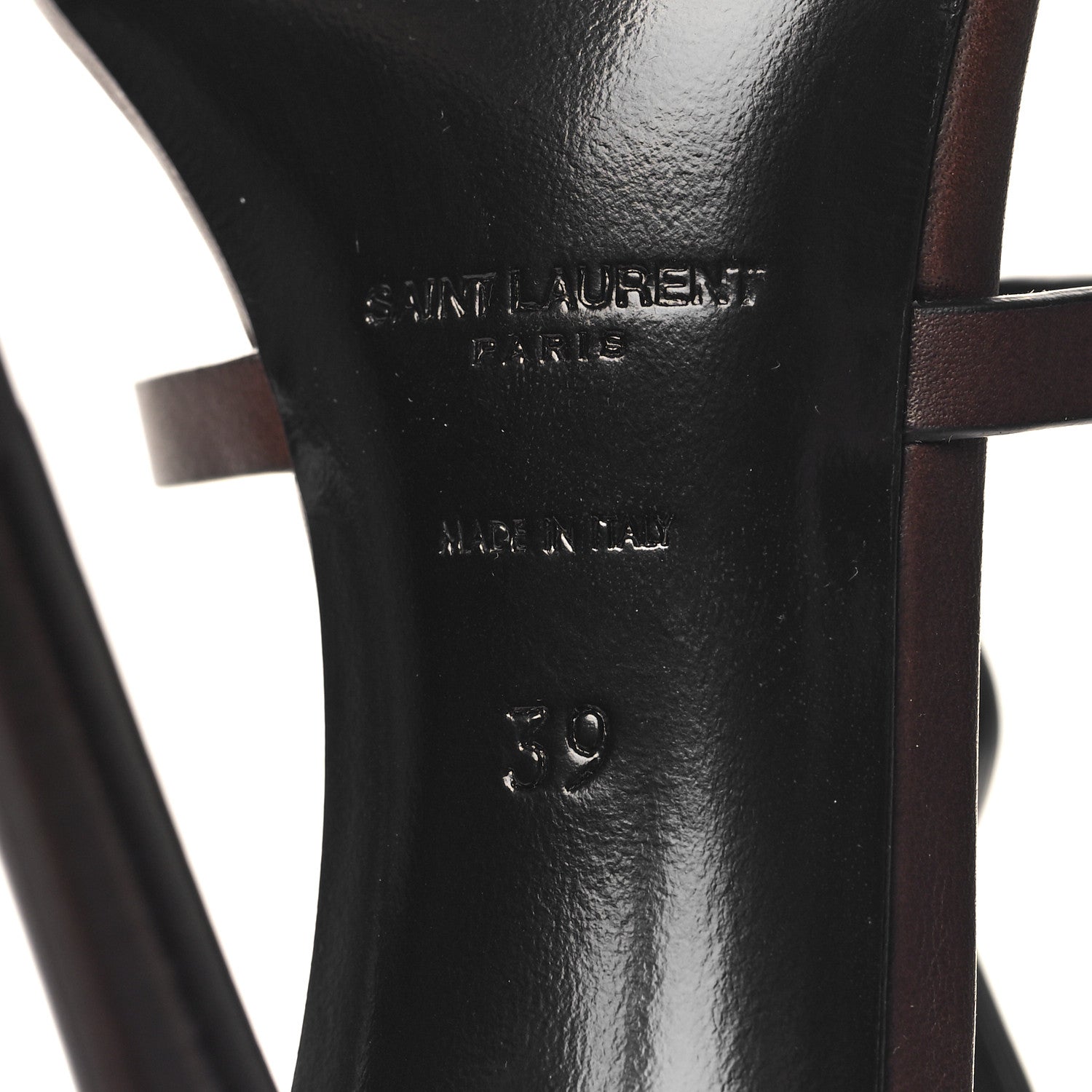 Saint Laurent Calfskin Cassandra 100 Sandals 39 Moro 8 of 10