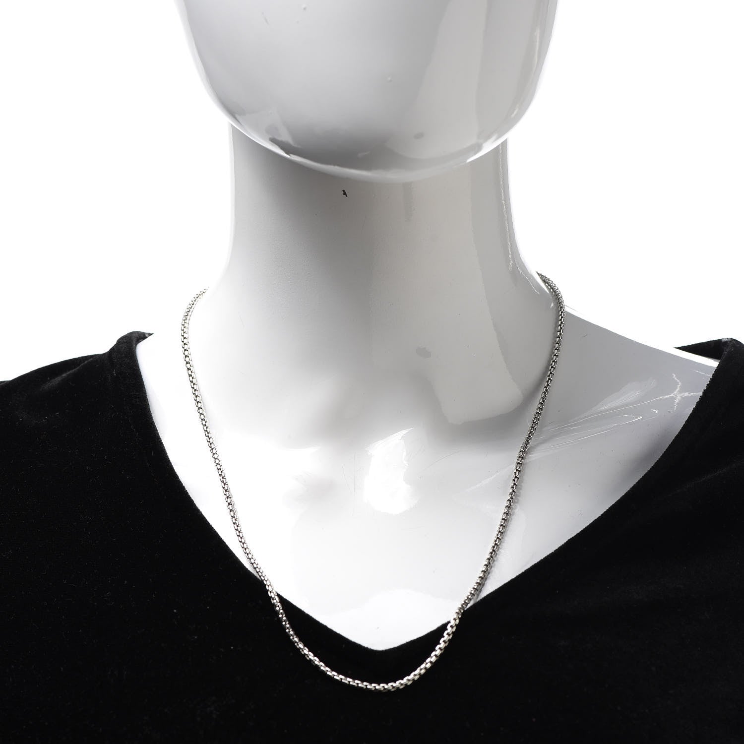 David Yurman Sterling Silver 14K Yellow Gold 2.7mm Small Box Chain Necklace 22" 2 of 5