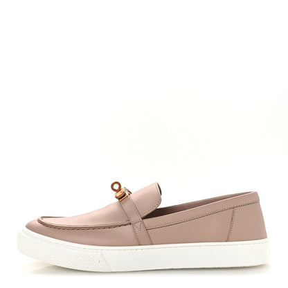 Hermes Calfskin Game Slip On Sneakers 41 Beige Nude 1 of 13