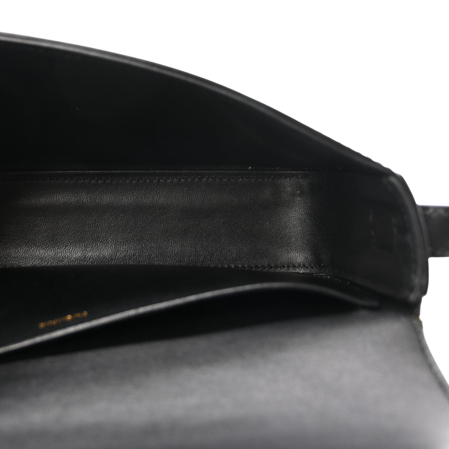 Shiny Calfskin Triomphe Shoulder Bag Black