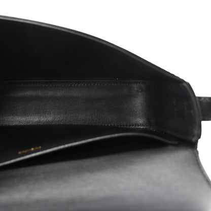 Celine Shiny Calfskin Triomphe Shoulder Bag Black 5 of 10