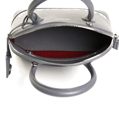 Balenciaga Signature Grained Calfskin Logo S Ville Top Handle Bag Gris Perle Fonce White 4 of 8