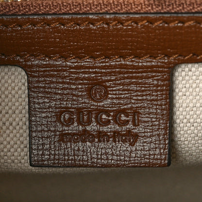 Gucci GG Supreme Monogram Azalea Calfskin Small Retro Interlocking G Tote Bag Beige Ebony Brown Sugar 6 of 10