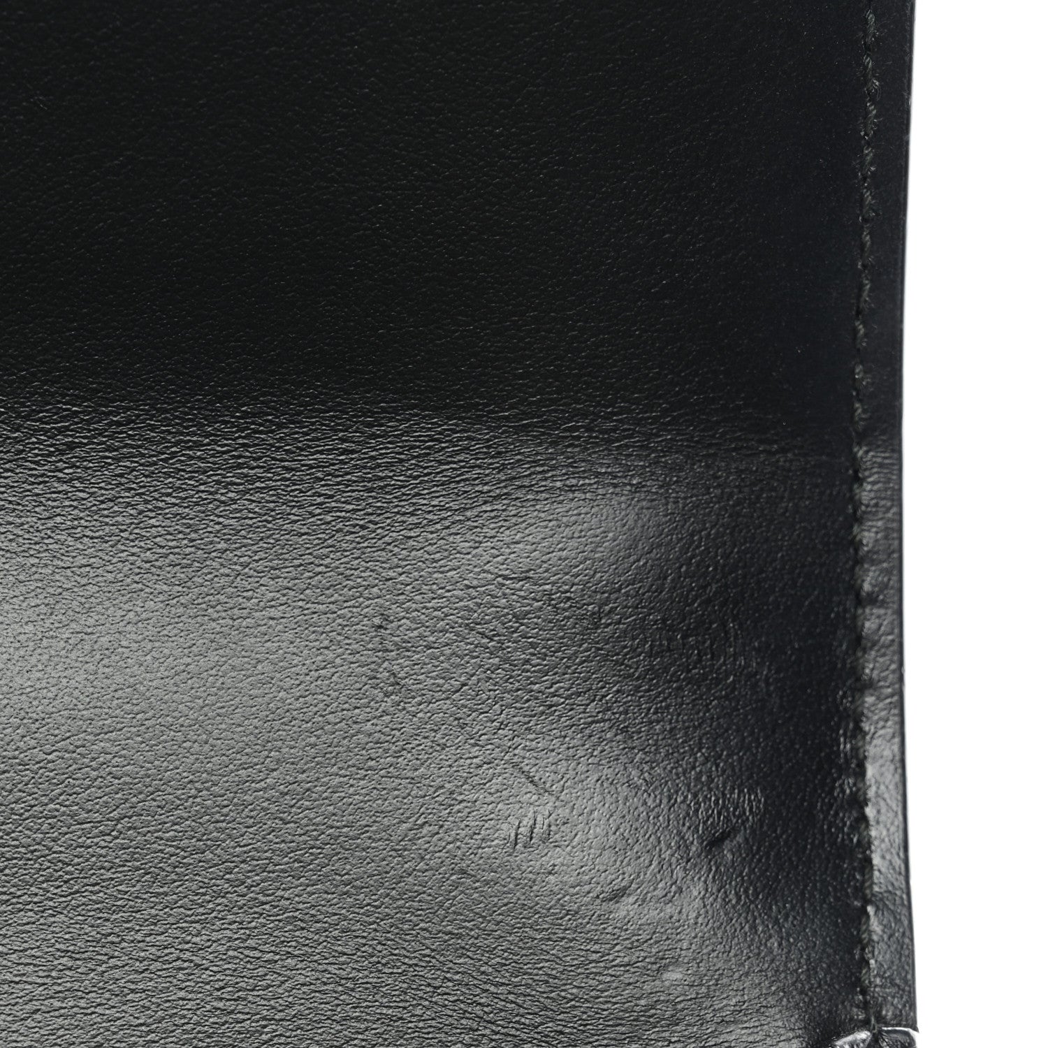 Prada Saffiano Soft Calfskin Metal Triangle Logo Envelope Chain Shoulder Bag Black 11 of 11
