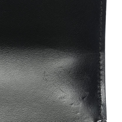 Prada Saffiano Soft Calfskin Metal Triangle Logo Envelope Chain Shoulder Bag Black 11 of 11