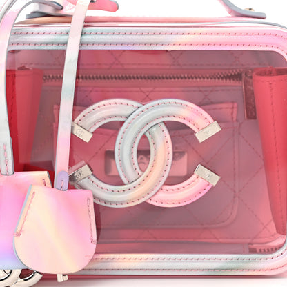 Chanel PVC Patent Calfskin Patent Lambskin Small CC Vanity Case Pink 8 of 13