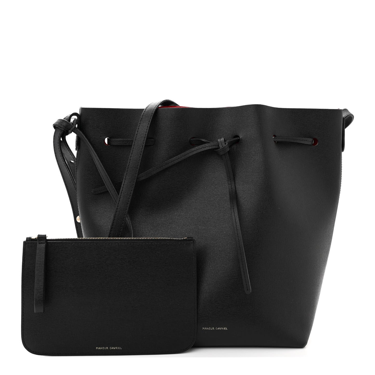 MANSUR GAVRIEL Saffiano Bucket Bag Black Flamma