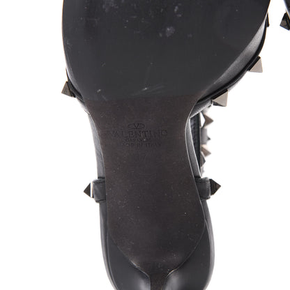 Valentino Garavani Nappa Rockstud Ankle Strap Low Heel Pumps 37 Black 6 of 7