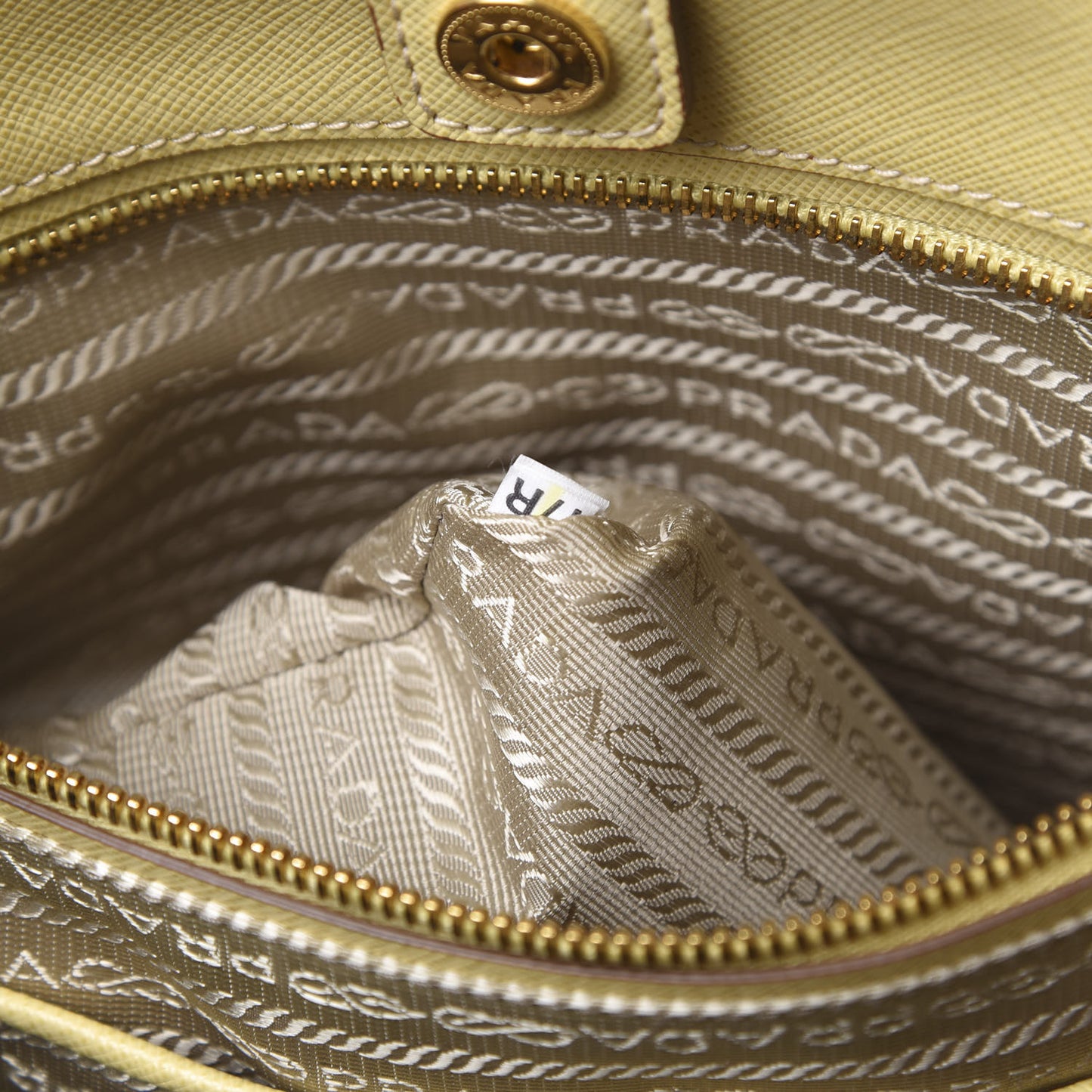 Saffiano Bi-Color Tote Ananas Talco