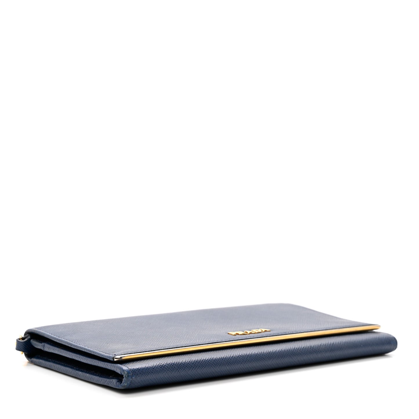 Saffiano Metal Bar Chain Wallet Bleuette