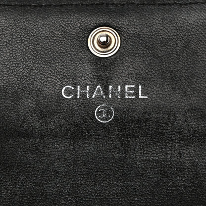 Chanel Lambskin Quilted Flap Card Holder Wallet Black 6 of 8