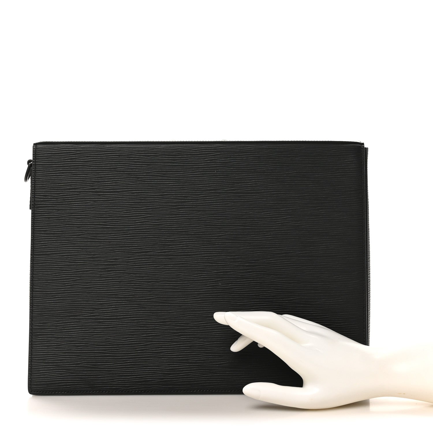 Louis Vuitton Epi Monogram Eclipse Porte Document Portfolio Black 2 of 7