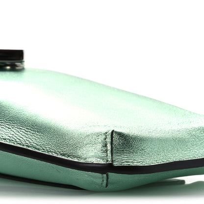 Fendi Vitello Laminato FF Diamonds Phone Pouch Verde Chiaro 9 of 12