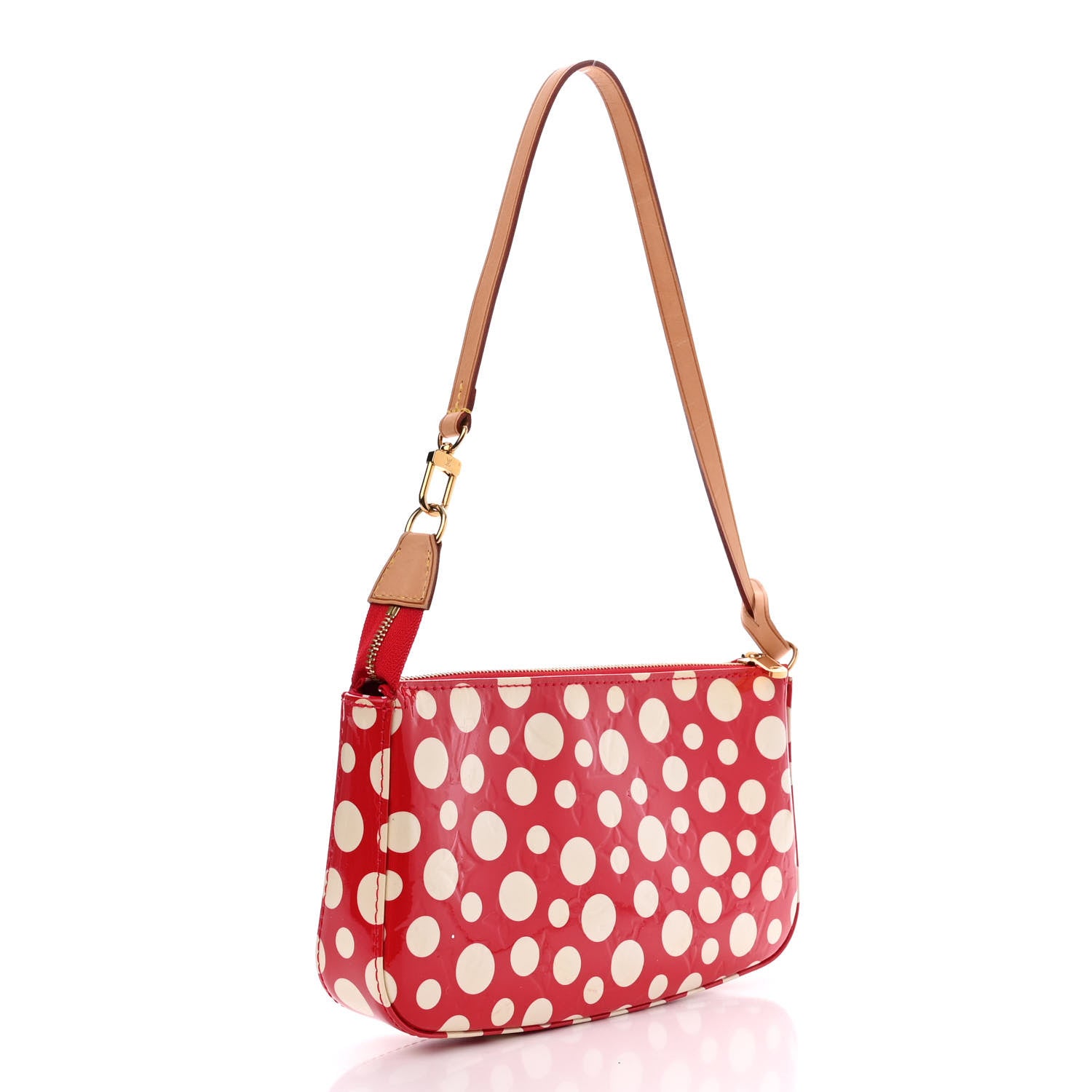 Louis Vuitton Vernis Kusama Infinity Dots Pochette Accessories Red 3 of 10