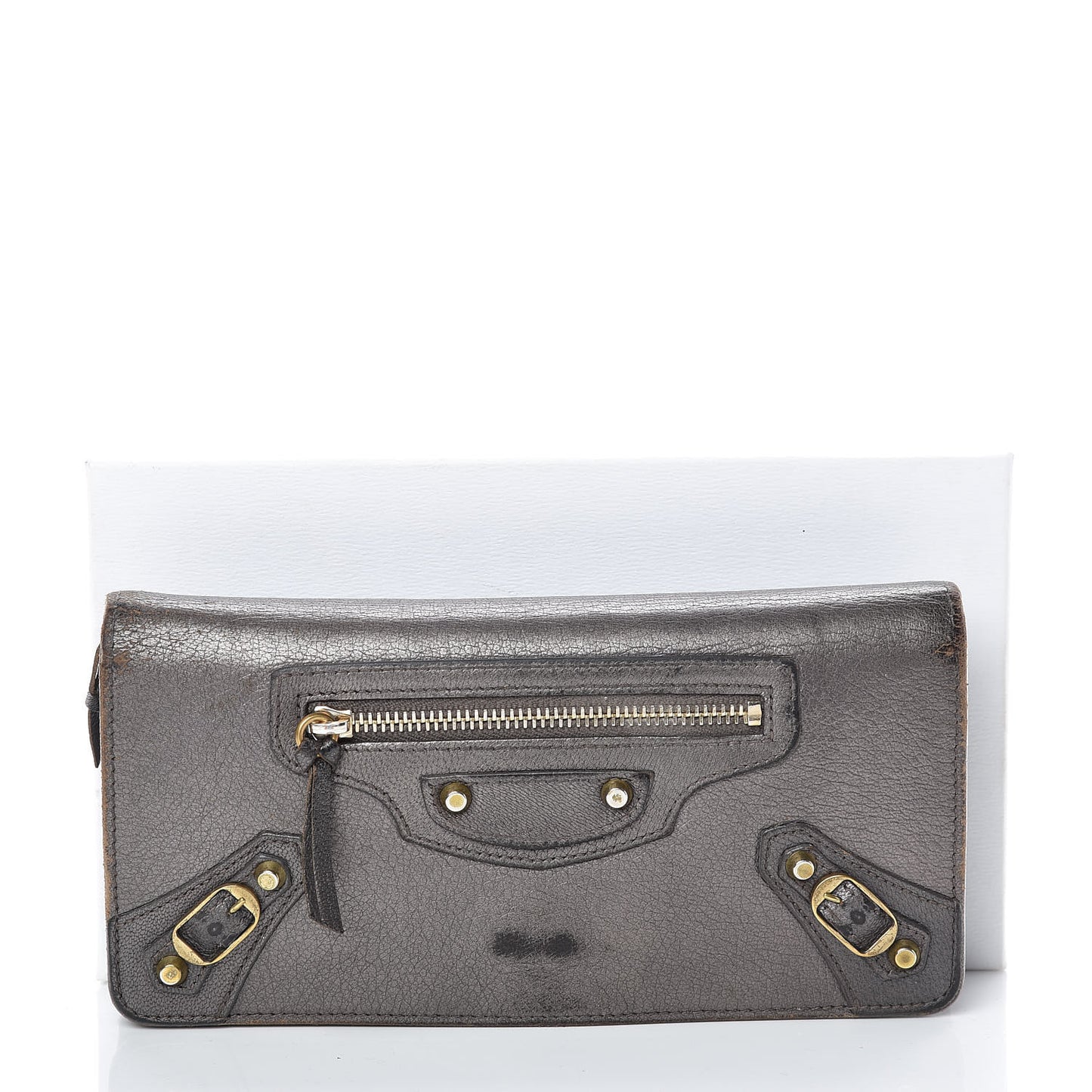 Agneau Classic Gold Hardware Money Wallet Bronze