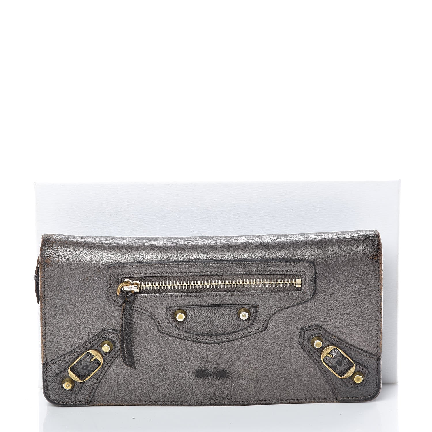 Balenciaga Agneau Classic Gold Hardware Money Wallet Bronze 24 of 24