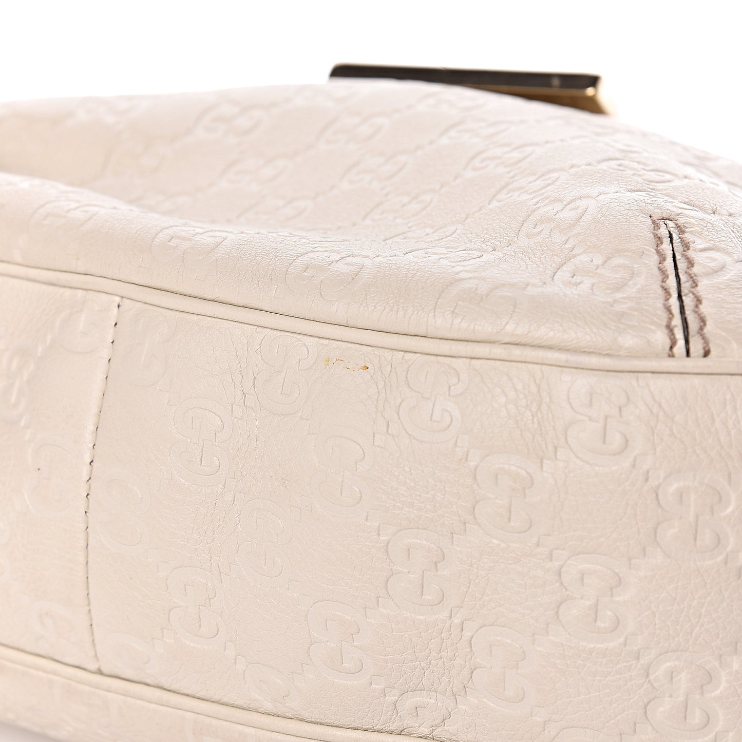 Guccissima Medium New Ladies Web Hobo White