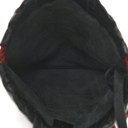 Gucci Calfskin Logo Drawstring Backpack Black 8 of 11