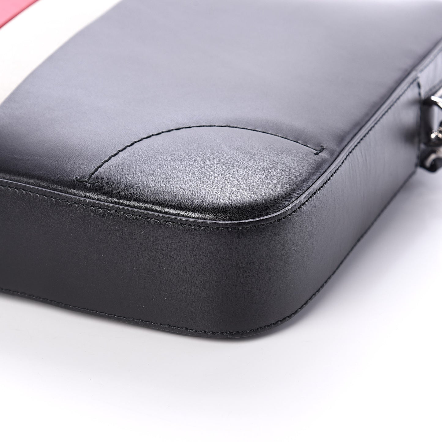 Calfskin Web Briefcase Black