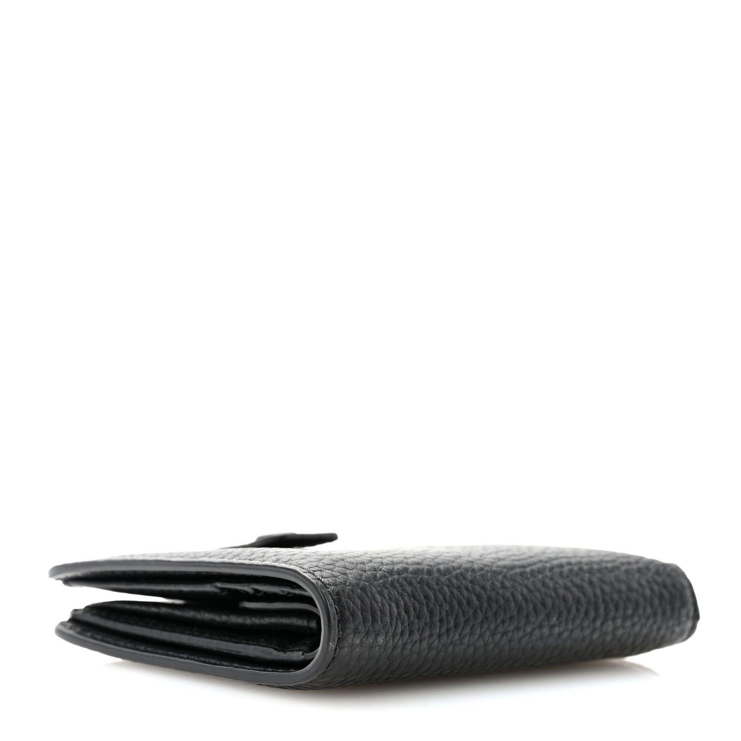 Burberry Soft Grained Calfskin Logo Embossed Lakeside Wallet Black 4 of 9
