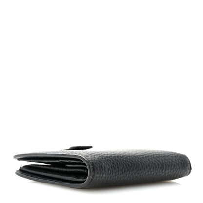 Burberry Soft Grained Calfskin Logo Embossed Lakeside Wallet Black 4 of 9