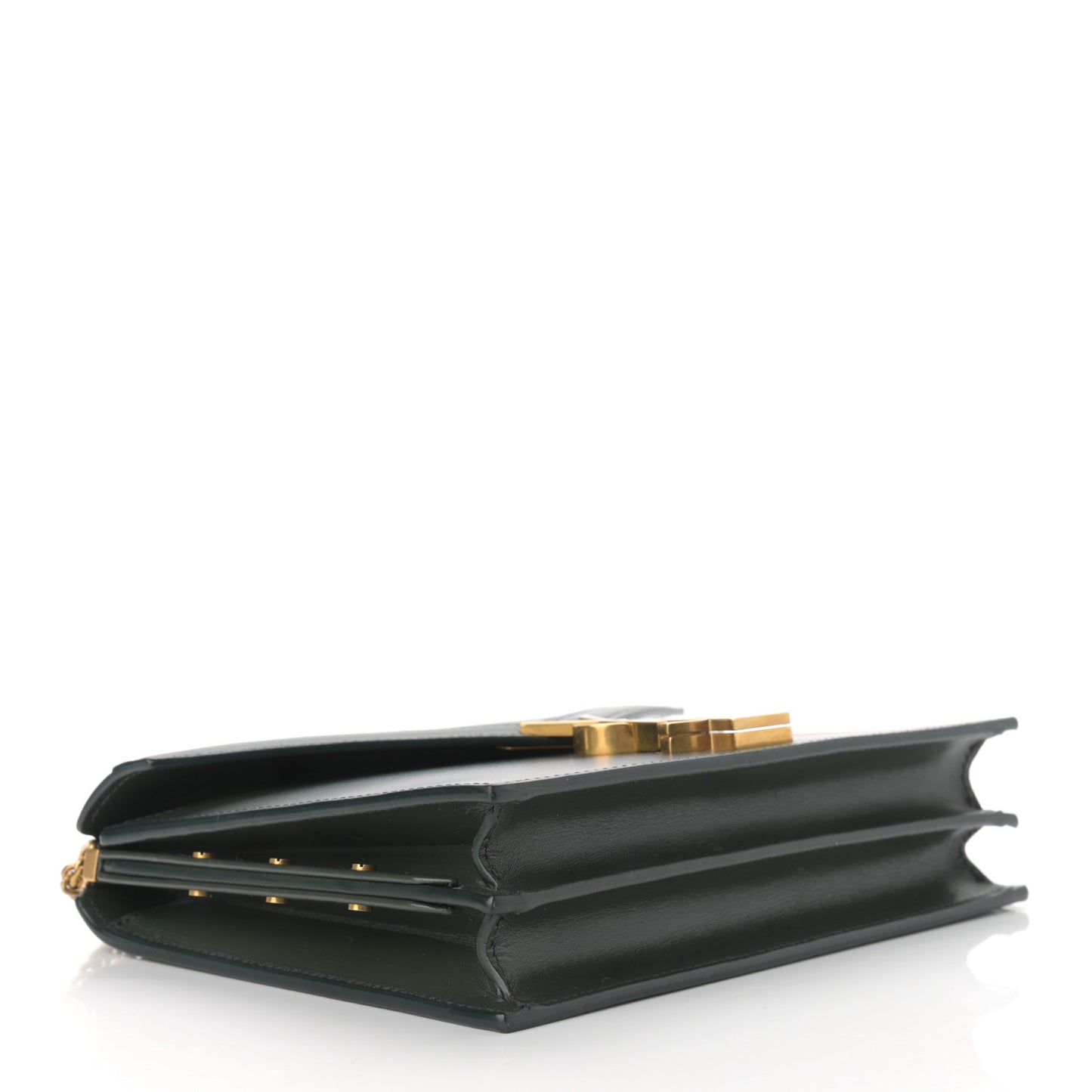 Smooth Calfskin Monogram Cassandra Clasp Bag Dark Green