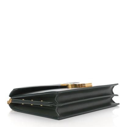 Saint Laurent Smooth Calfskin Monogram Cassandra Clasp Bag Dark Green 4 of 10