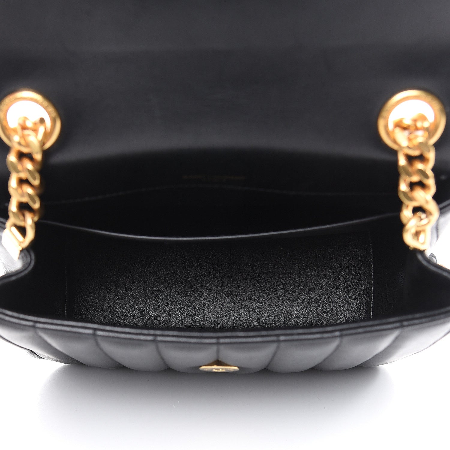 Saint Laurent Lambskin Matelasse Monogram Medium Vicky Chain Bag Black 5 of 14