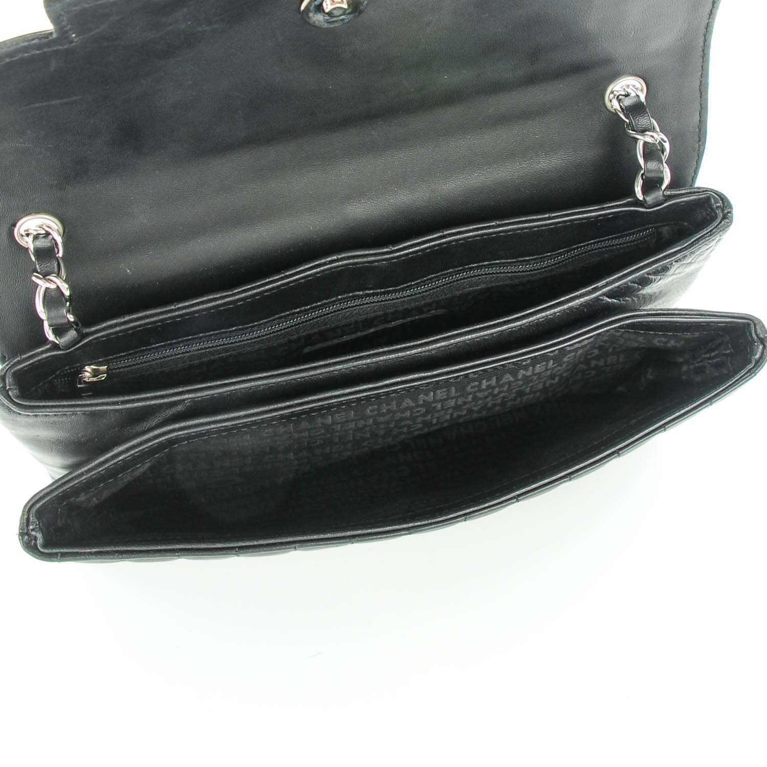 Chanel Lambskin Camellia N°5 Flap Bag Black 5 of 7