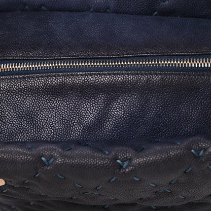 Chanel Caviar Stitched Tote Blue 14 of 14