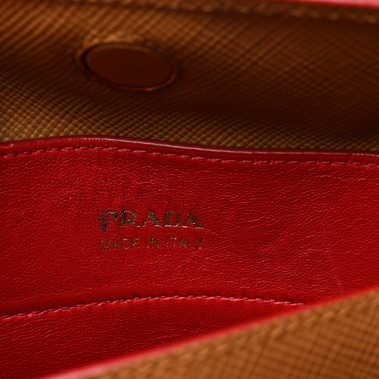 Prada Saffiano Cuir Medium Double Bag Caramel Fuoco 6 of 9
