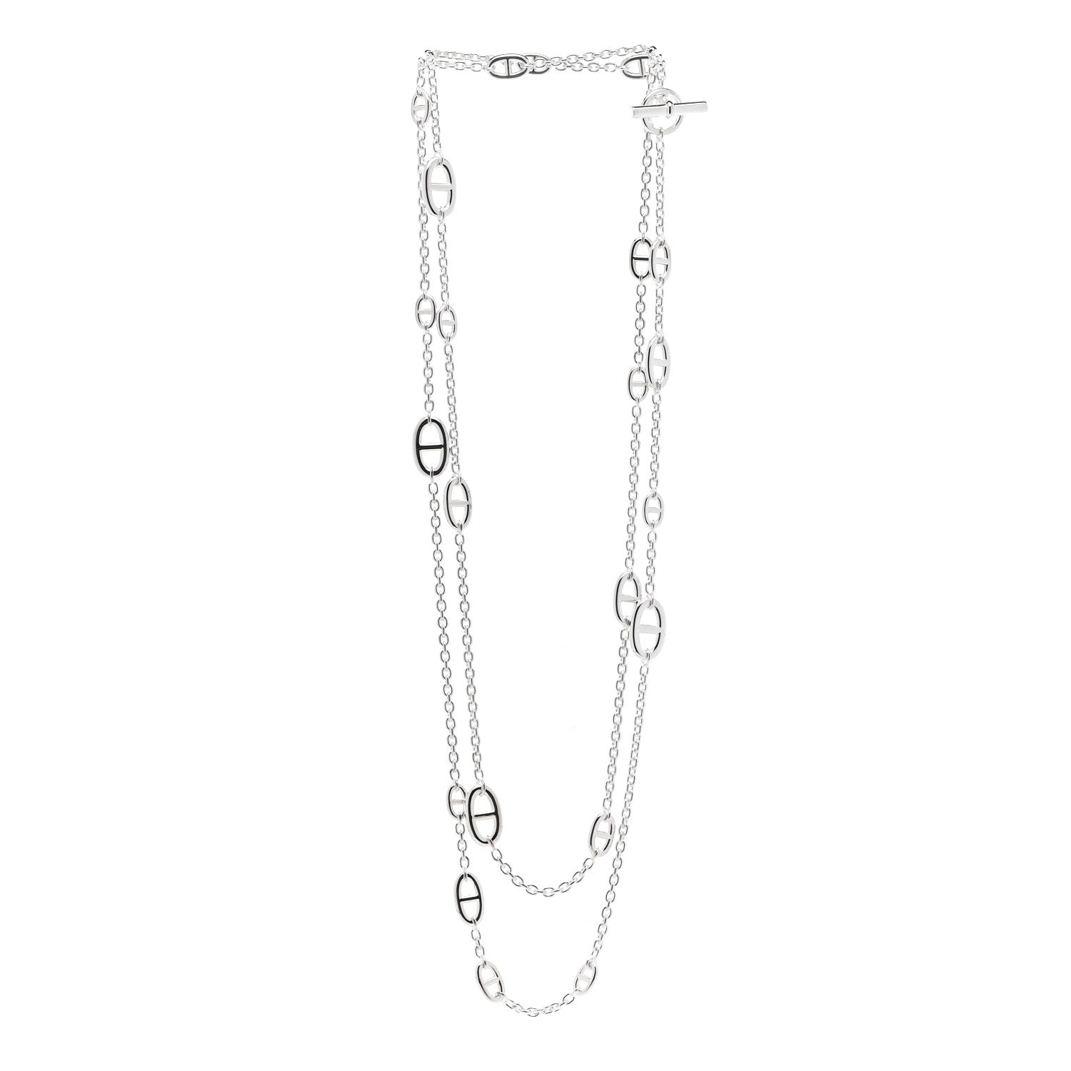 Hermes Sterling Silver Farandole Necklace 160 3 of 5