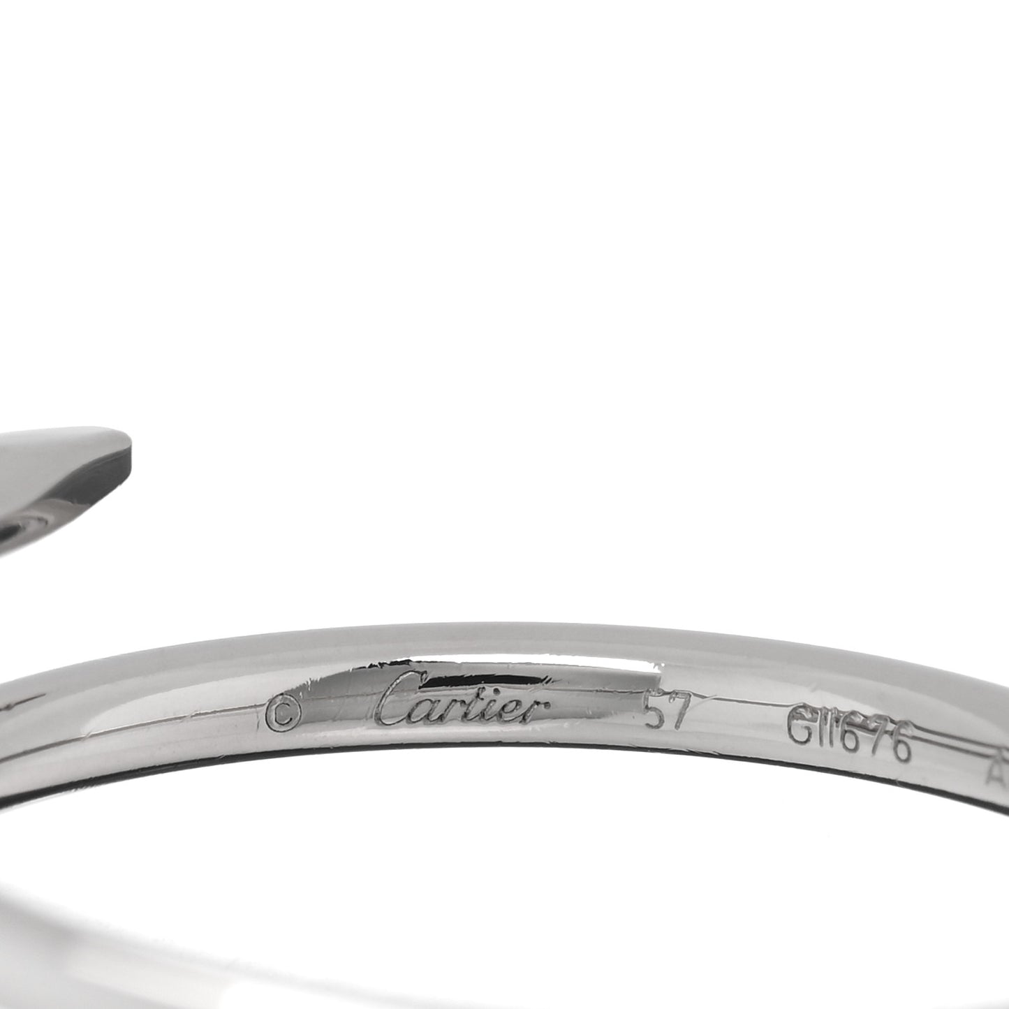 18K White Gold Small Juste Un Clou Ring 57 8