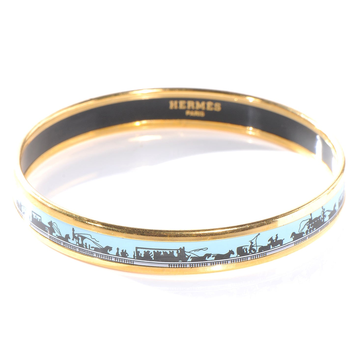 Enamel Printed Carriages Narrow Bracelet 65