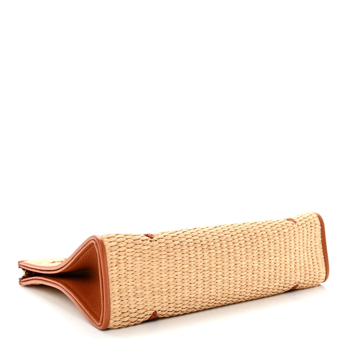 Raffia Monogram Giant Toiletry Pouch 26 Tan