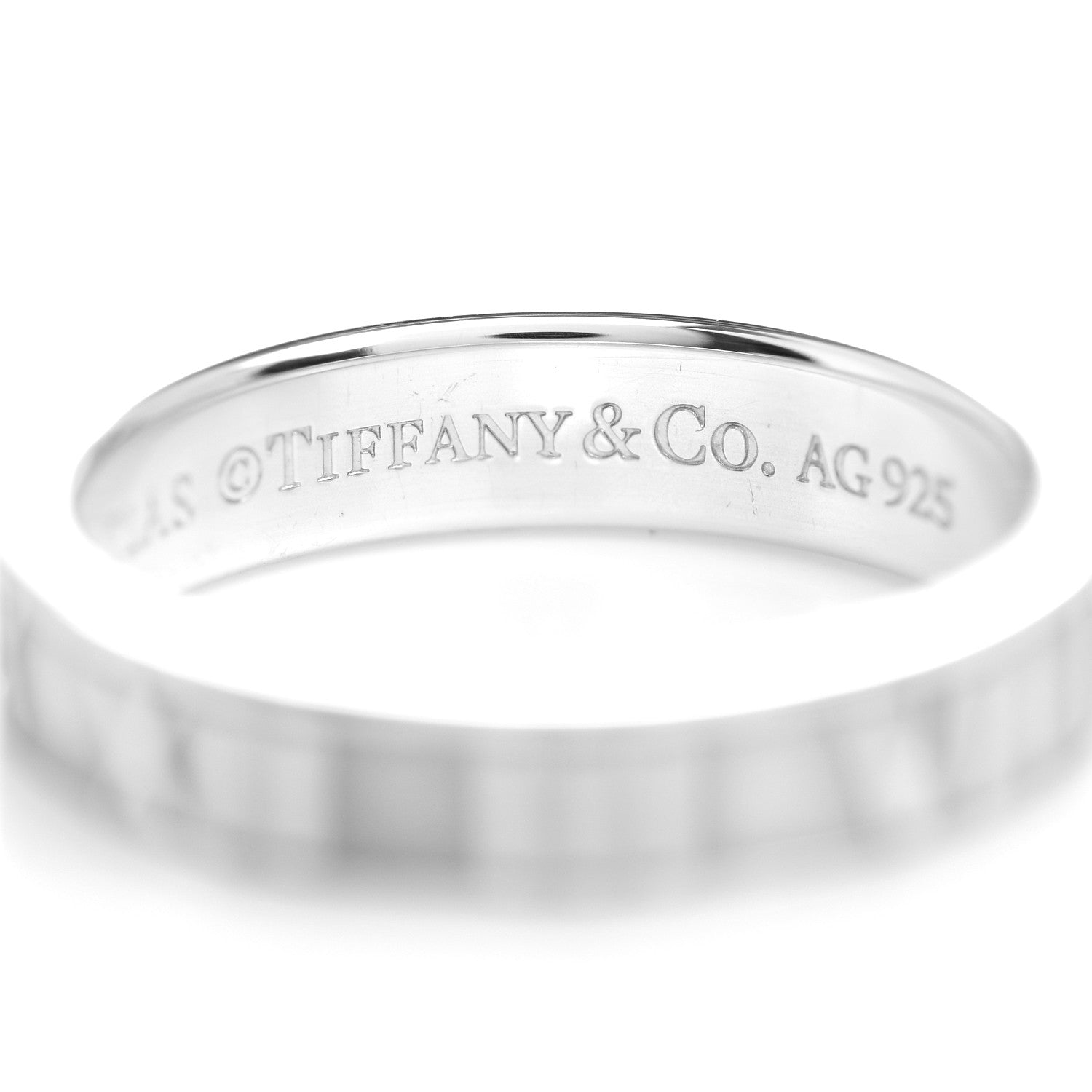 Tiffany Sterling Silver Narrow Atlas Ring 50 5.25 4 of 4